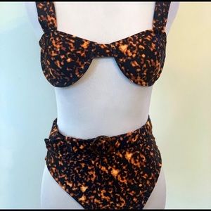 Tortoise High Waisted Bikini